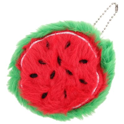Alasum Plush Watermelon Coin Purse for Soft Keychain Wallet Lightweight Pouch Cute Backpack Charm Creative Fruit Shape Holder