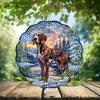 10-Inch Metal Wind Spinner German Shorthaired Pointer Dog in Snow 3D Dog Wind Spinner, Unique Metal Hanging Kinetic Wind Sculpture Ornament Yard Art Garden Patio Lawn Indoor Outdoor Decor (1) view 2