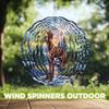 10-Inch Metal Wind Spinner German Shorthaired Pointer Dog in Snow 3D Dog Wind Spinner, Unique Metal Hanging Kinetic Wind Sculpture Ornament Yard Art Garden Patio Lawn Indoor Outdoor Decor (1) view 4