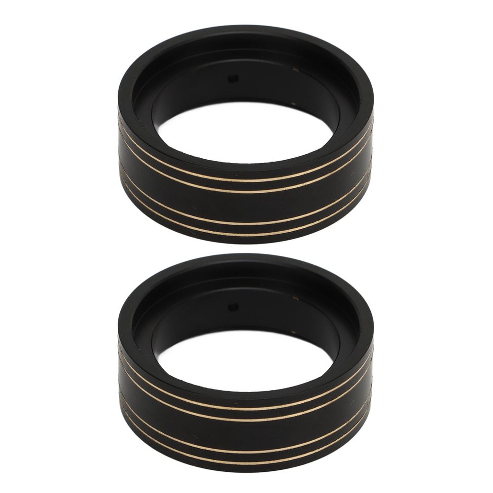 2Pcs Brass Internal Beadlock Clamp Ring, Professional 1.3inch RC Brass Beadlock Wheel Weights, High Stability Anti Rollover for 1/18 RC Car, Compatible with Traxxas 1/18 RC C (Black)
