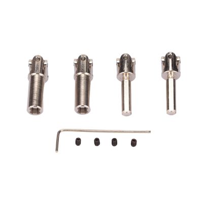 2Pcs RC Drive Shaft Steel Material Adjustable 42-55mm/1.7-2.2in, Metal RC Drive Transmission Shaft, Silver Color Upgrade Parts for HBX 1/24 2098B Climbing Car, Durable and Easy
