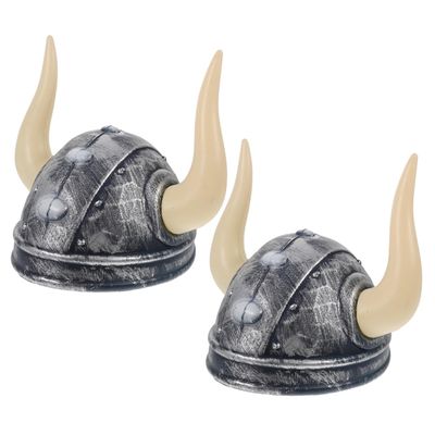 Alasum 2pcs Ox Horn Hat for Halloween Cosplay Lightweight Plastic Decorative Carnival Headwear Photo Prop for Party Dress Up and Themed Performance