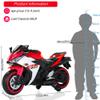 12V Kids Electric Motorcycle with Training Wheels, LED Light-Up Wheels & Manual Hand Throttle, Ride On Toy for Boys Girls Ages 3-8 (Red +Plastic +50-99 Lbs) view 2