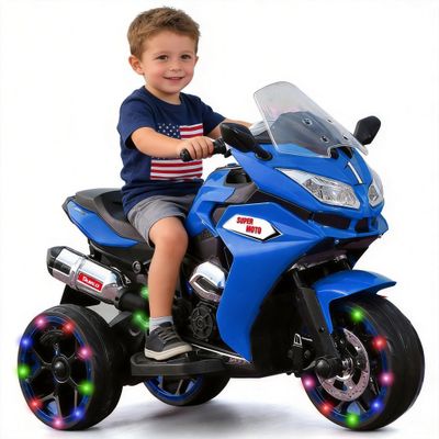 12V Kids Electric Motorcycle with Light-Up Wheels