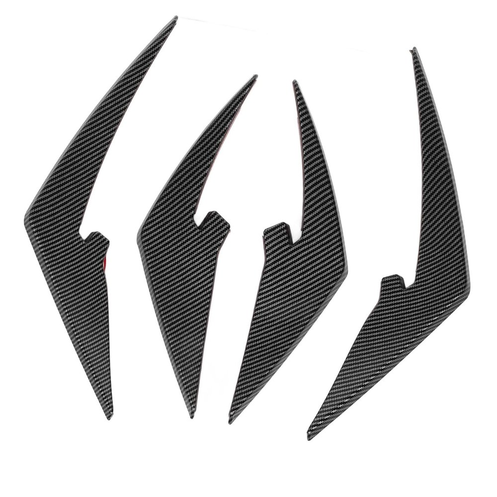 4pcs Front Bumper Splitter Fins ABS Light Weight Body Spoiler Canards Trim Compatible with M3 M4 G80 G81 G82 G83 Canard (Black)