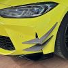 4pcs Front Bumper Splitter Fins ABS Light Weight Body Spoiler Canards Trim Compatible with M3 M4 G80 G81 G82 G83 Canard (Black) view 3