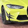 4pcs Front Bumper Splitter Fins ABS Light Weight Body Spoiler Canards Trim Compatible with M3 M4 G80 G81 G82 G83 Canard (Black) view 4