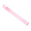 Mini Bubble Wands Heart Shaped Pink Transparent Bubble Sticks Easy to Use Party Favors for Weddings and Parties Plastic 50pcs 10.5cm view 2
