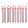 Bubble Wands Heart Shaped Transparent Pink Durable Plastic Portable Bubble Sticks for Wedding Party Holiday 10Pcs 4.1 Inches view 1