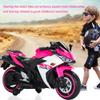 12V Kids Electric Motorcycle with Training Wheels, LED Light-Up Wheels & Manual Hand Throttle, Ride On Toy for Boys Girls Ages 3-8 (Pink +Plastlc +50-99 Lps) view 2