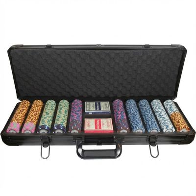 CGS Monte Carlo 500 Piece Micro Stakes Clay Poker Chips Set, 14g Casino Club with Low Numbers Denomination