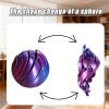 3D Printed Slime Ball Fidget Toy, Gear Sphere Stress Relief Anxiety Toy with Liquid Flow, Twistable Enhancer, Portable Durable Plastic Toys for Home Office Travel(Purple-Gold) view 3