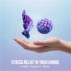 3D Printed Slime Ball Fidget Toy, Gear Sphere Stress Relief Anxiety Toy with Liquid Flow, Twistable Enhancer, Portable Durable Plastic Toys for Home Office Travel(Purple-Gold) view 4