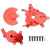 Aluminum Alloy Transmission Case Housing Set, RC Gearbox Cover for Redcat GEN8 1/10 RC Car, CNC Machined PTFE Coated Hardened Alloy 6061 - T6, Lightweight Durable Gearbox Shell wit (Red) view 1