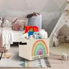 Elefeltclave Boho Rainbow Kids Storage Bins, Choose Kindness Positive Affirmation Collapsible Storage Basket Organizer for Kids Room Nursery Bathroom Clothes Toys Books, Toybox for Boys Girls view 2