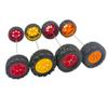 10PCS Toy Car Wheel RC Car Rubber Tire Wheel with 5PCS Round Rod Shaft Axles for RC Car Truck Robot DIY Model Toy Parts(2x44mm Orange) view 2