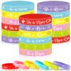 JUNEBRUSHS 42 Pcs He Is Risen Bracelets, 6 Styles of Easter Religious Silicone Wristbands Christian Easter Wristbands for Church Events Celebrations view 1