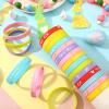 JUNEBRUSHS 42 Pcs He Is Risen Bracelets, 6 Styles of Easter Religious Silicone Wristbands Christian Easter Wristbands for Church Events Celebrations view 4