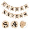 Holibanna Class of Graduation Banner Linen Hanging Decoration for Party Background Sturdy Banner for Graduation Celebration Easy to Assemble Photo Prop for Indoor Outdoor Use view 2