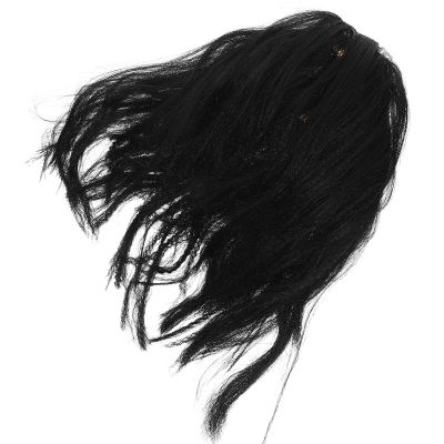COOLHIYA Bald Man Cosplay Wig Black Skin-friendly Realistic Hair for Halloween Masquerade Party Costume Accessory Unisex Funny Fancy Dress Wig for Men Women