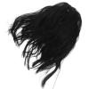 COOLHIYA Bald Man Cosplay Wig Black Skin-friendly Realistic Hair for Halloween Masquerade Party Costume Accessory Unisex Funny Fancy Dress Wig for Men Women view 1