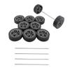 10PCS Toy Wheel Model Car Wheel with 5PCS Round Rod Shaft Axles for DIY Model Toy RC Car Truck Robot Building Project (2.5x40mm) view 1