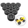 10PCS Toy Wheel Model Car Wheel with 5PCS Round Rod Shaft Axles for DIY Model Toy RC Car Truck Robot Building Project (2.5x40mm) view 2