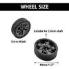 10PCS Toy Wheel Model Car Wheel with 5PCS Round Rod Shaft Axles for DIY Model Toy RC Car Truck Robot Building Project (2.5x40mm) view 3