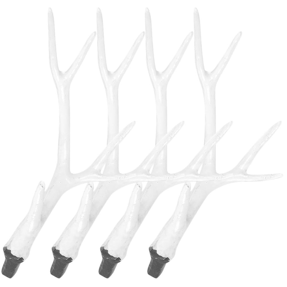 COOLHIYA 2 Pairs Simulated Deer Antler Headpiece DIY Christmas Decor Creative Hairwear for Parties Cosplay and Holiday Craft Projects