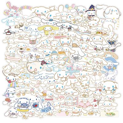 100PCS Cinnamoroll Stickers Pack, Cute White Big Ear Dog Vinyl Waterproof Aesthetic Cartoon Decals for Kids Teens Girls Adults Phone Water Bottles Skateboard Guitar