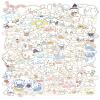 100PCS Cinnamoroll Stickers Pack, Cute White Big Ear Dog Vinyl Waterproof Aesthetic Cartoon Decals for Kids Teens Girls Adults Phone Water Bottles Skateboard Guitar view 1