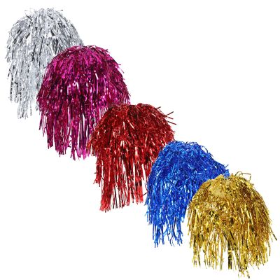 COOLHIYA 5Pcs Metallic Cosplay Wigs Colorful Fake Hair for Women Party Wear Creative Design