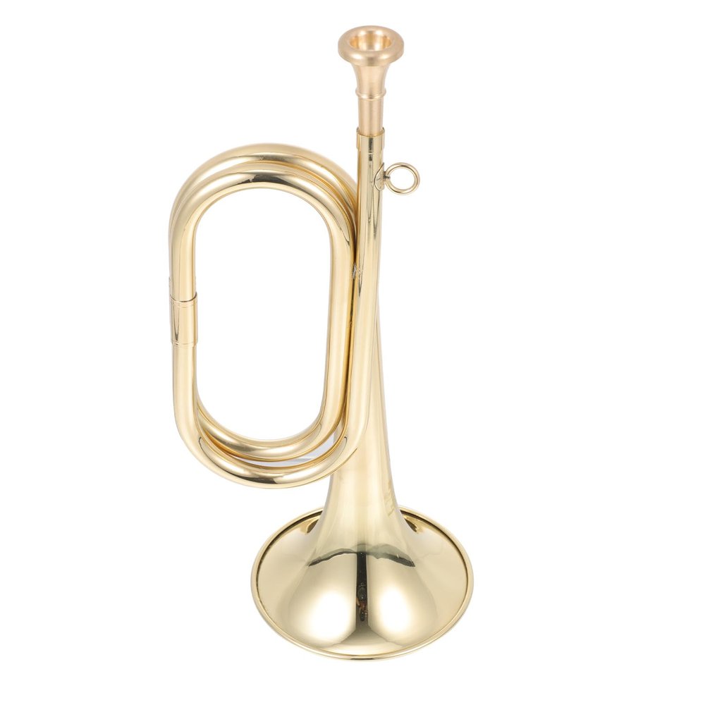 Holibanna Golden Brass Standard Trumpet for Students Beginner Instrument Early Learning Tool Multipurpose Musical Instrument for Boys School Band Performance