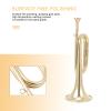 Holibanna Golden Brass Standard Trumpet for Students Beginner Instrument Early Learning Tool Multipurpose Musical Instrument for Boys School Band Performance view 4