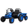 12V Ride on Tractor with Trailer, Kids' Electric Vehicles with Remote Control, 3-Gear-Shift Ground Loader, USB, LED Headlights, Tractor Toy for Boys Girls view 1