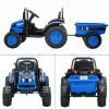 12V Ride on Tractor with Trailer, Kids' Electric Vehicles with Remote Control, 3-Gear-Shift Ground Loader, USB, LED Headlights, Tractor Toy for Boys Girls view 4