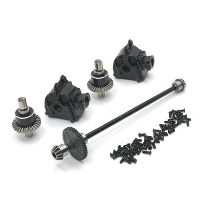 Upgrade Metal Center Drive Shaft Assembly Gearbox Differential Parts 144010 144001 144002(Black)