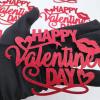 10 Pieces Glitter Red Valentine's Day Cake Toppers - Happy Valentine's Day Lips Design Cake Hats for Cupcakes, Desserts, Romantic Party Decorations view 3