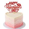 10 Pieces Glitter Red Valentine's Day Cake Toppers - Happy Valentine's Day Lips Design Cake Hats for Cupcakes, Desserts, Romantic Party Decorations view 4