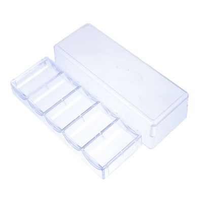 COOLHIYA Transparent Poker Chip Holder Tray Anti-falling Organizer Case with Partition Storage for Daily Poker Chips Compact Design for Home and Use
