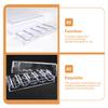 COOLHIYA Transparent Poker Chip Holder Tray Anti-falling Organizer Case with Partition Storage for Daily Poker Chips Compact Design for Home and Use view 2