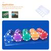 COOLHIYA Transparent Poker Chip Holder Tray Anti-falling Organizer Case with Partition Storage for Daily Poker Chips Compact Design for Home and Use view 3