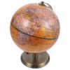COOLHIYA European Style Decorative Terrestrial Globe with Flat Bottom Abs and Alloy Material Tabletop Decor Stable Desktop Ornament for Home Office Geography Teaching Aid and Photo Prop view 1