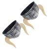 BESPORTBLE 2pcs Ox Horn Hat Party Costume Lightweight Plastic Masquerade Cosplay Festival Performance Prop for Halloween and Themed Events view 1