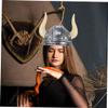 BESPORTBLE 2pcs Ox Horn Hat Party Costume Lightweight Plastic Masquerade Cosplay Festival Performance Prop for Halloween and Themed Events view 3