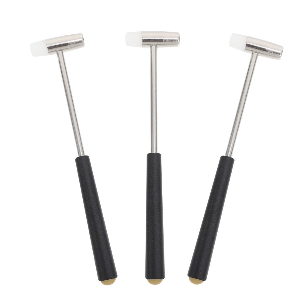 COOLHIYA 3pcs Dual-Ended Blocks Assemble Hammer Iron and Rubber Construction Building Accessory for Play and Imaginative Assembly