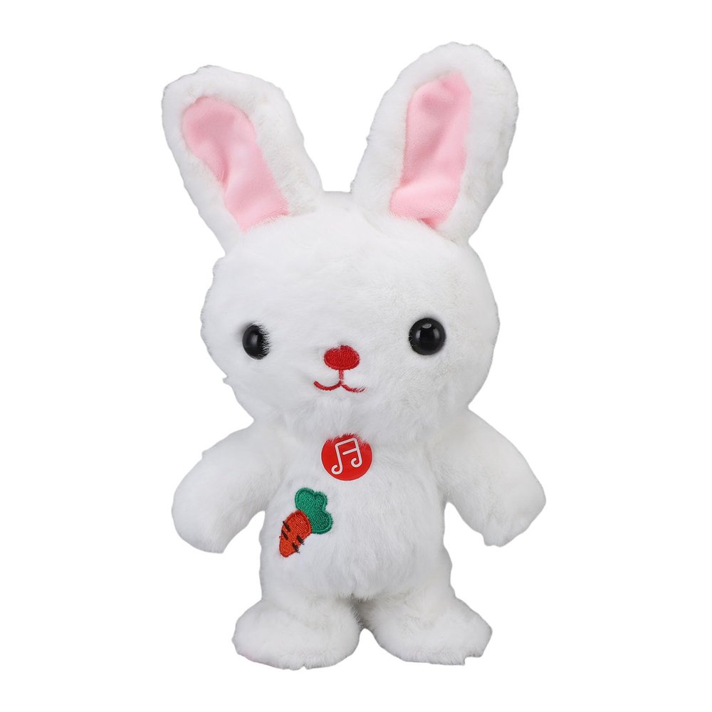 Asixxsix Talking Dancing Bunny Toy, Interactive Musical Animated Walking Bunny Stuffed Animal with Built in Speakers, Stuffed Animal Toy for Kids Playtime