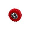 10PCS Toy Wheel Model Car Rubber Tire Wheel with 5PCS Shaft Round Rod Axles for RC Car Truck Robot DIY Model Building Parts (2x40mm Red) view 3