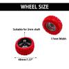 10PCS Toy Wheel Model Car Rubber Tire Wheel with 5PCS Shaft Round Rod Axles for RC Car Truck Robot DIY Model Building Parts (2x40mm Red) view 4