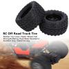 4PCS Rubber Tires with M4 Lock Nuts, RC Off Road Truck Tires, 7 Spoke Rim Wheel for 1/10 RC Vehicles, Durable Non Slip Texture for Axial HSP Redcat HPI and Other view 3